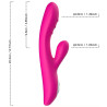 Generique Vibro Rabbit chauffant Spark 22cm Rose